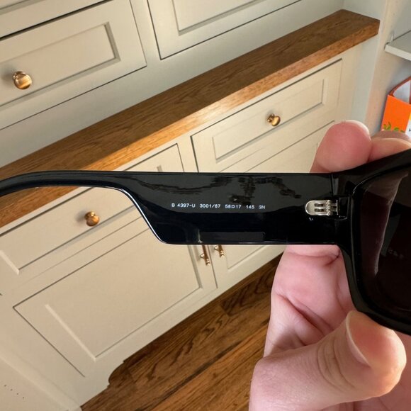 Burberry Micah Sunglasses; Black Frames, Grey Lenses, NWOT main image 5